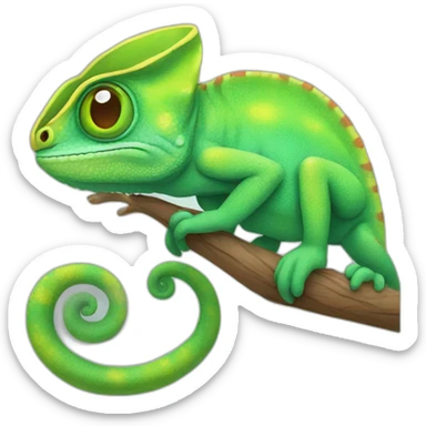 cute chameleon sticker