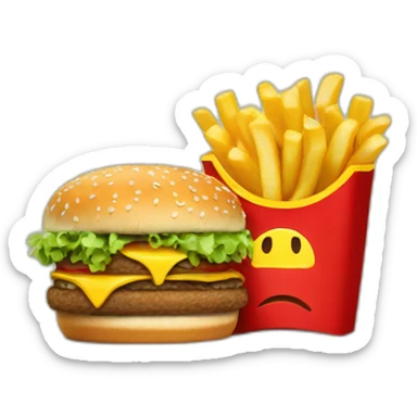 big mac and fries sticker