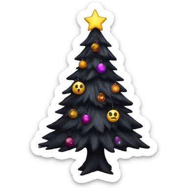 Goth Christmas tree sticker