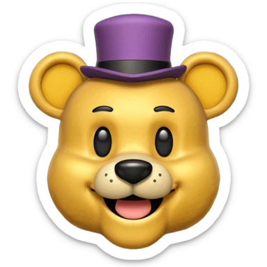The head of Fredbeat of five nights at Freddy sticker