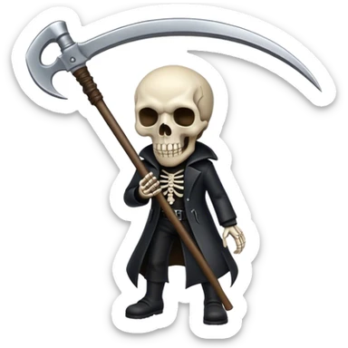 skull and scythe sticker