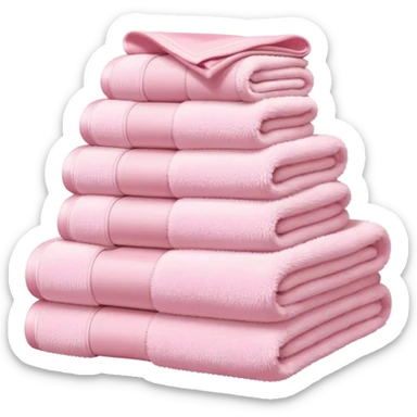 Light pink stacked towels sticker