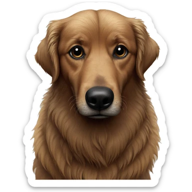 realistic black-eyed dog portrait sticker
