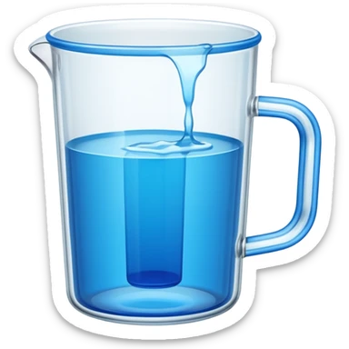 A large clear glass mug with a bright blue liquid inside. Mug had no curve to it, up and down with ridges. Similar to a beer mug. For a drink called a trashcan. Not a pitcher with a spout. Make the mug thicker and white/clear, not blue sticker