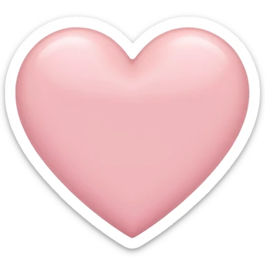 Make an ios heart mixture of pastel pink and white sticker
