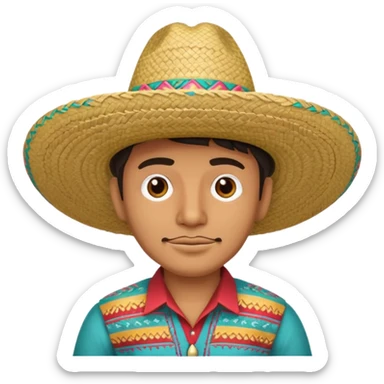 Tejana sombrero hombre sticker