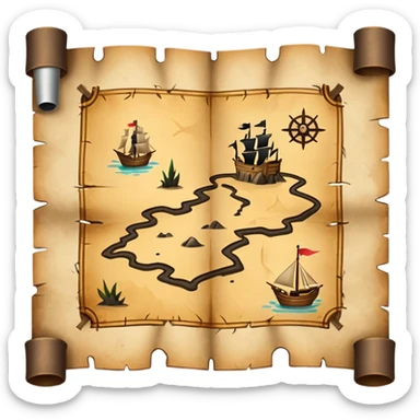 Treasure Map sticker