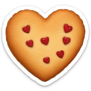 Un corazón con lazo hecho de galletas sticker
