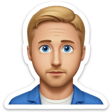 Ryan Gosling with blue eyes sticker