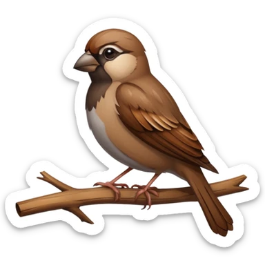 Sparrow father died and the sparrow is crying sticker