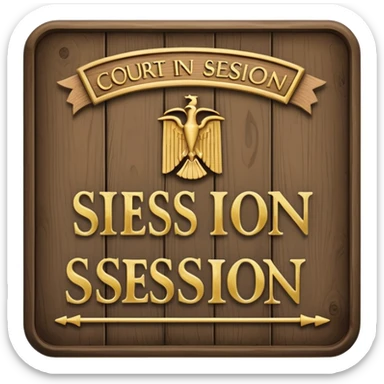 Court in session door sign  sticker