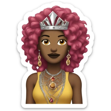 Use my image i am Deborah as a Queen of rock with jewelry sticker