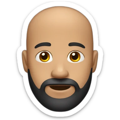 bald bearded red and black flannel sticker