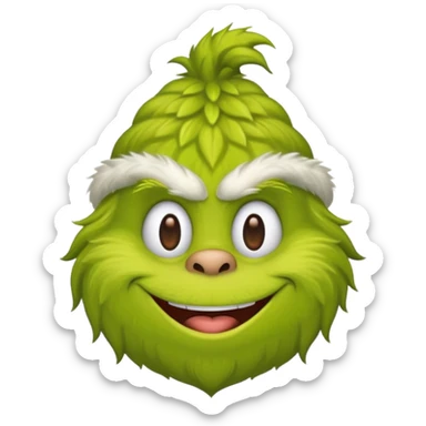Create a emoji like grinch sticker