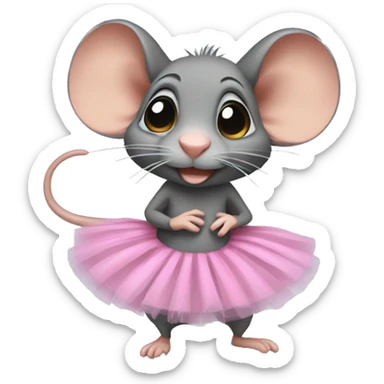 Rat en tutu sticker