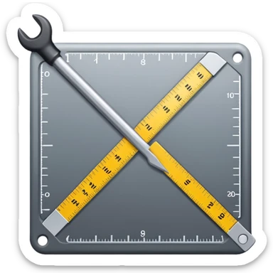 mac os icon crop ruler square  sticker