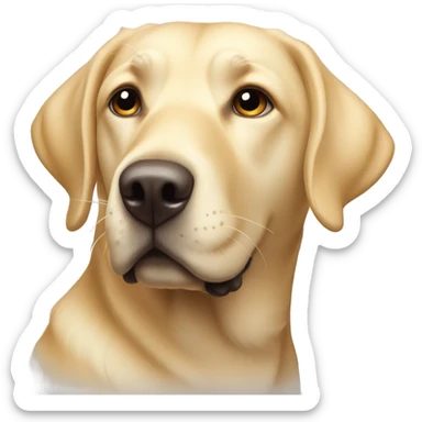 A blonde Labrador dog  sticker