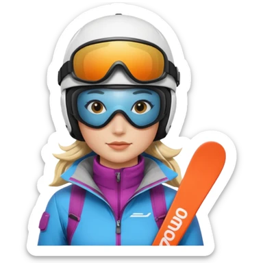 Female Skier sticker