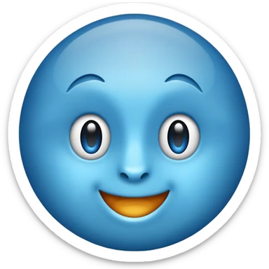 Blue tick emoticon sticker