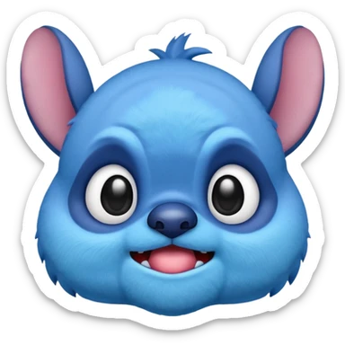 stitch emoji with side eye expression sticker