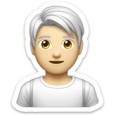 console gamer boy white sticker