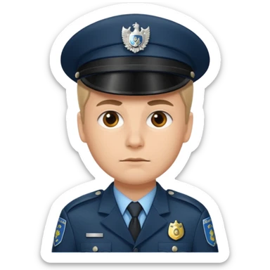 German police var sticker