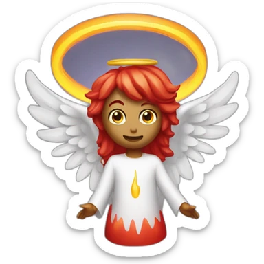 A spicy pepper wearing an angel halo. Not an angel. A pepper wearing a halo. sticker