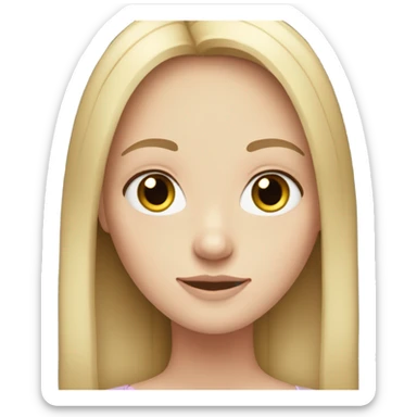 White girl with straight hair have macha sticker