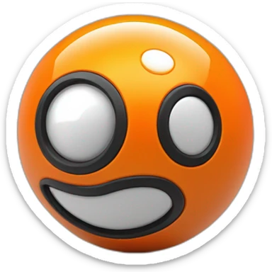 Pokeball orange color with logo geek joystick sticker