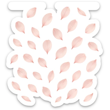 falling sakura petals sticker