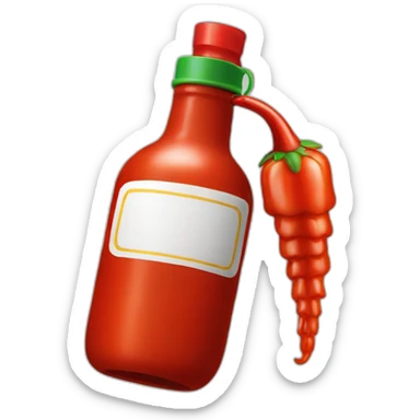 sriracha bottle sticker