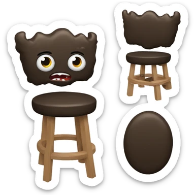 Monster barstool sticker