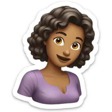 femme très heureuse sticker