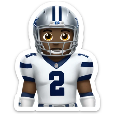 Kody in a Dallas Cowboy uniform sticker