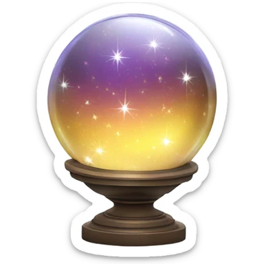 crystal ball sparkles sticker