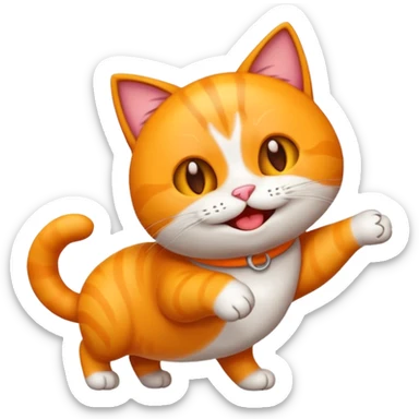 haz un emoji de un gato dando vueltas sticker