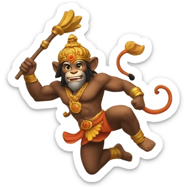 Hanuman carrying the mountain. sticker