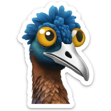 Pavo con dinero en los ojos sticker