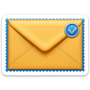 Envelope stamp sticker