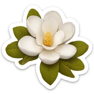 Instagram sticker with emoji, oval magnolia sticker