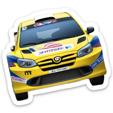 rally car doing a skid sticker