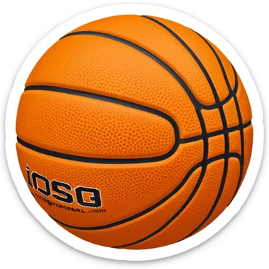 basketball with bold seams sticker