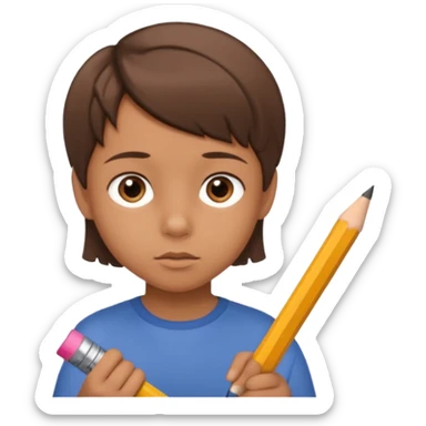 Ders çalışan çocuk sticker