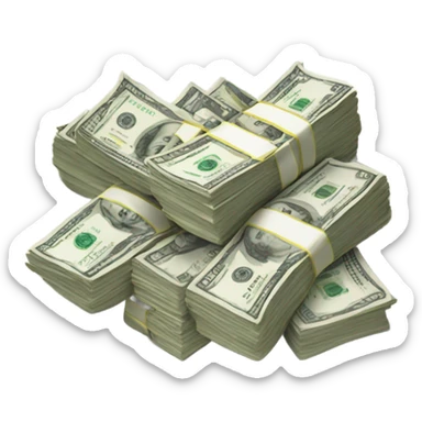 Dinner plate with cash sticker