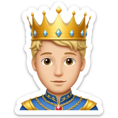 Prince Charming from Disney with crown sticker
