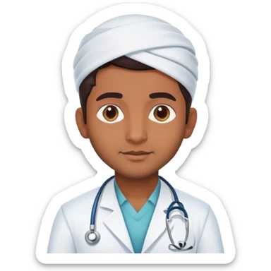 Cute Indian male doctor  sticker