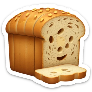sliced loaf without face  sticker