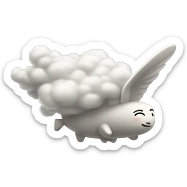 Nube volando sticker