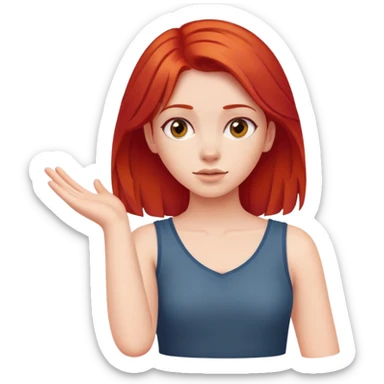 Girl with red hair I don’t know arm signal sticker