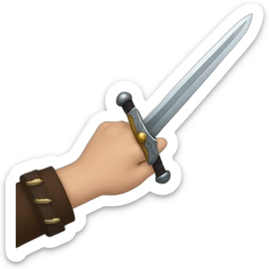 hand-holding-sword sticker